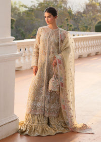 Safana nude sharara ensemble side view - Kanwal Malik luxury pret