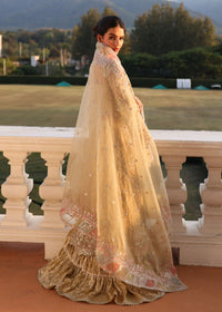 Safana badla crushed sharara detail - Kanwal Malik Pakistani formal wear