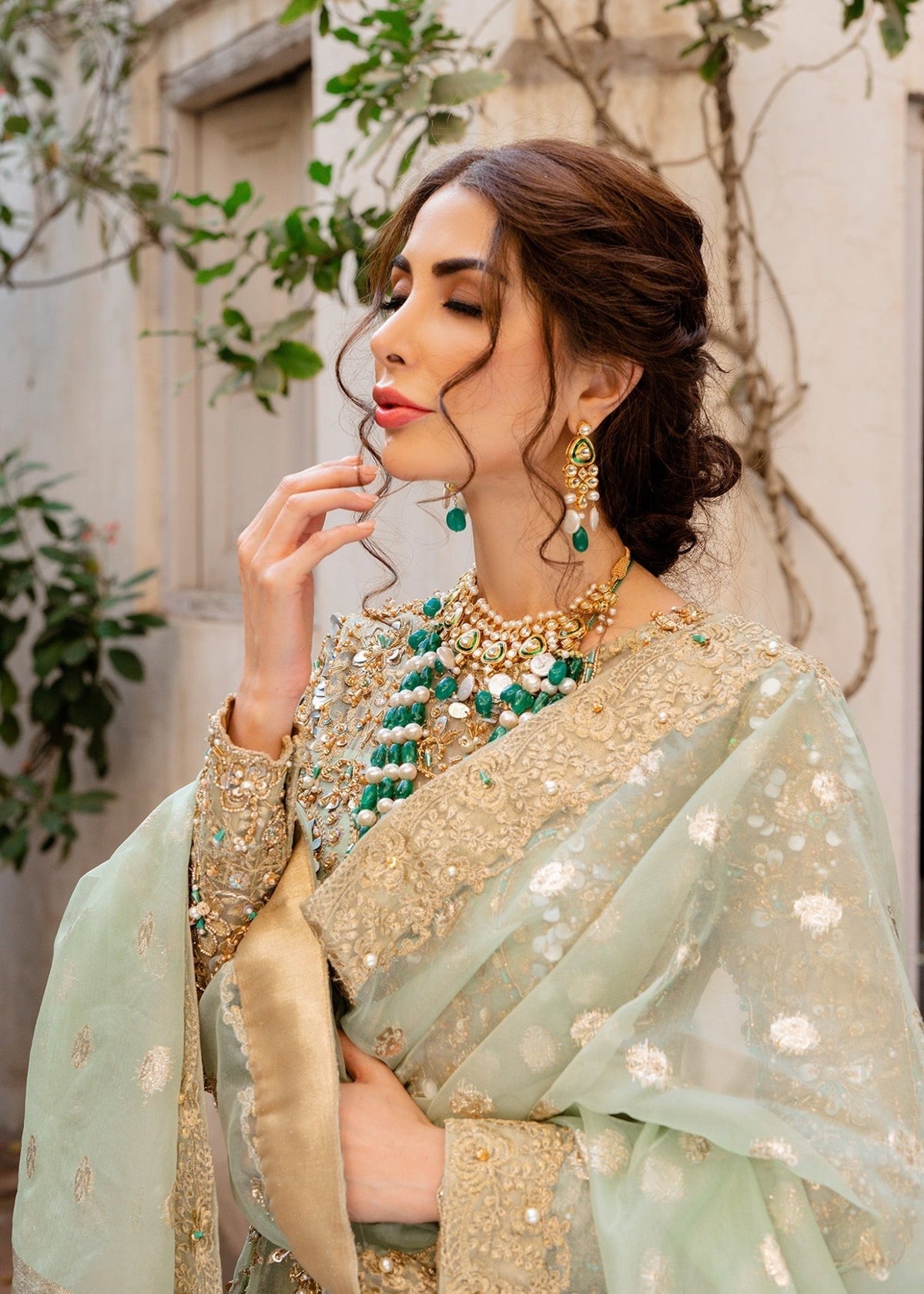 kanwal malik green dress MISHA Kanwal Malik