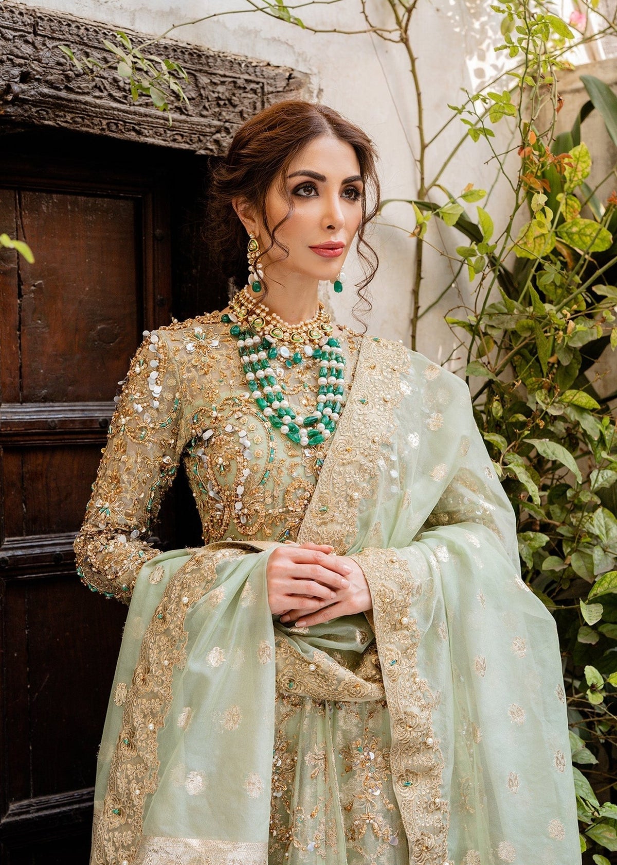 kanwal malik green dress Tabeer