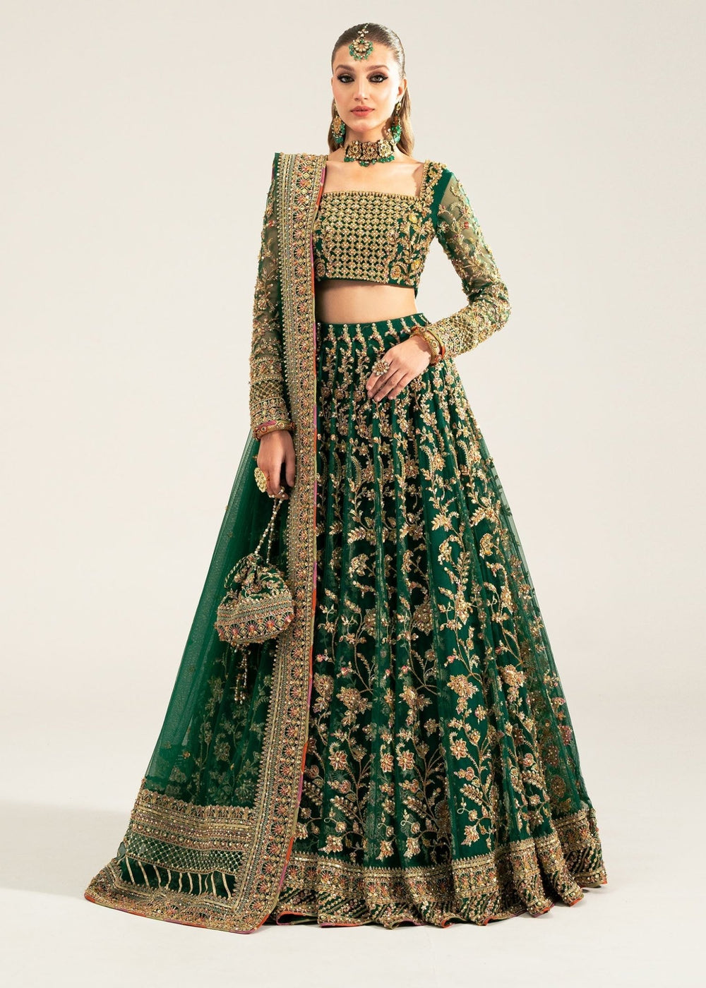 kanwal malik green dress Shabnami Kanwal Malik