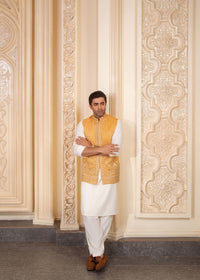 Abeer white styled look - Kanwal Malik menswear