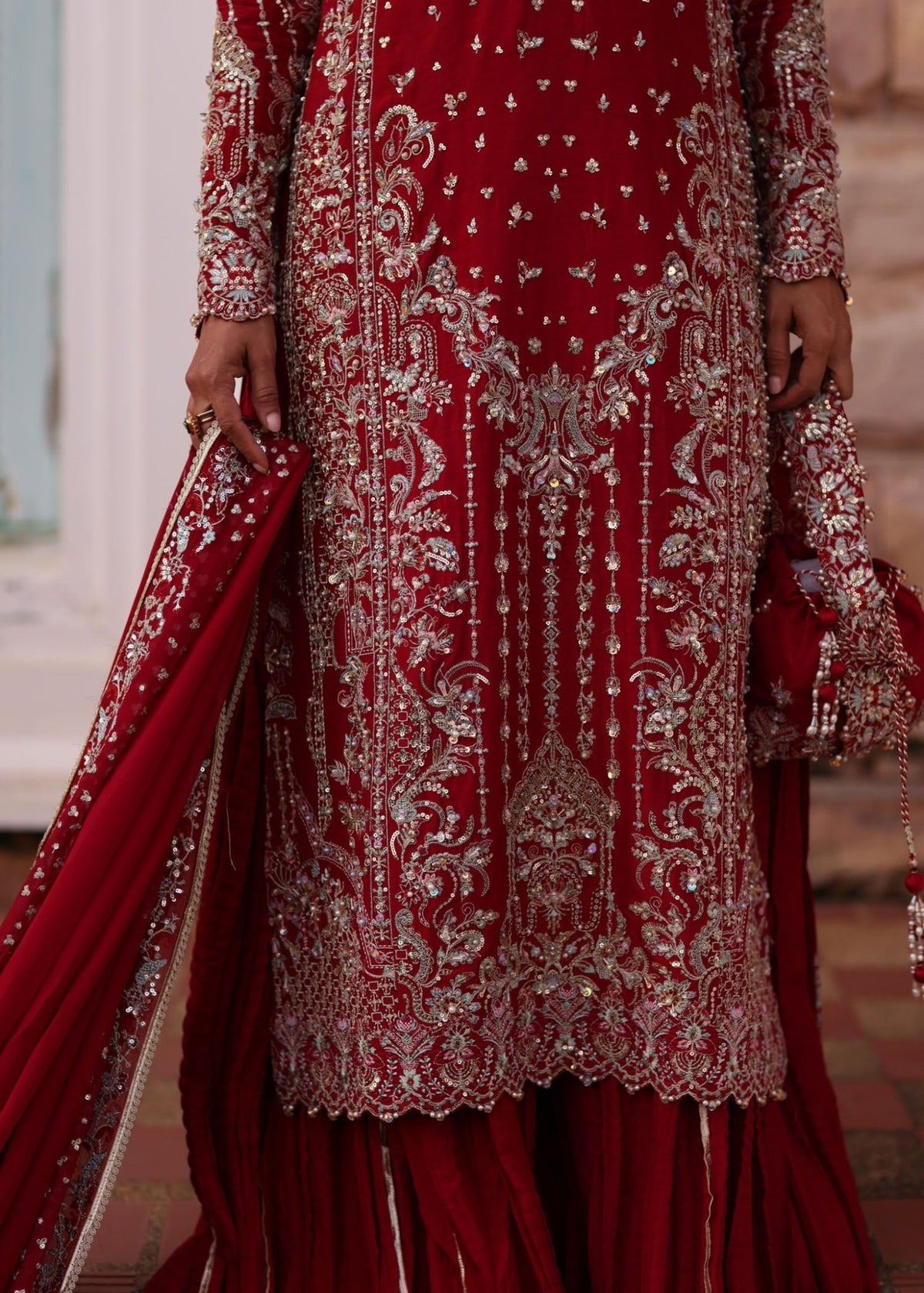 Aden red complete look - Kanwal Malik