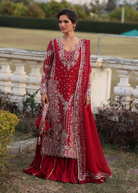 Aden red full ensemble view - Kanwal Malik