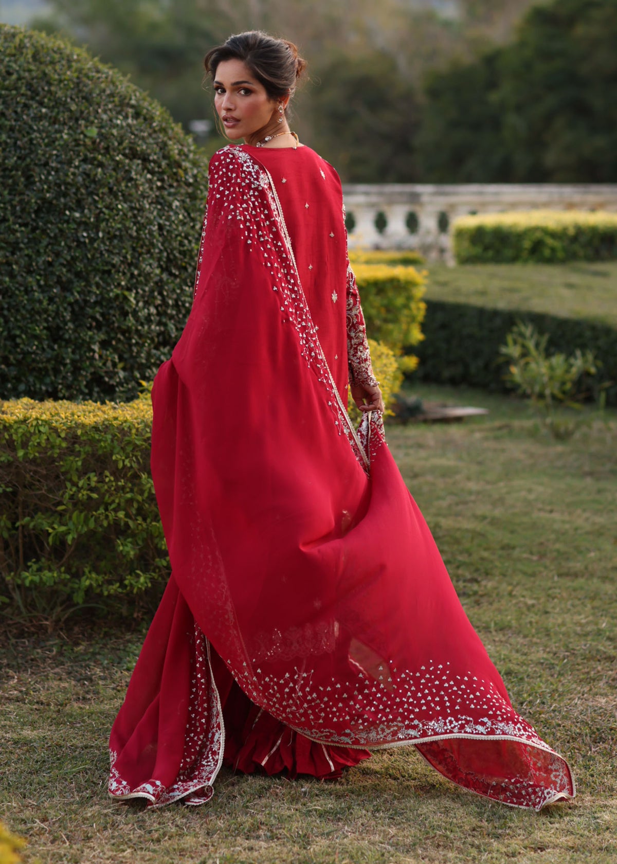 Aden red styled look - Kanwal Malik