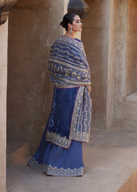 Aleha greyish blue complete look - Kanwal Malik luxury pret
