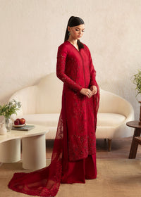 Aleysa maroon organza dupatta detail - Kanwal Malik luxury pret