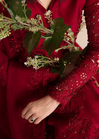 Aleysa maroon full ensemble view - Kanwal Malik luxury pret