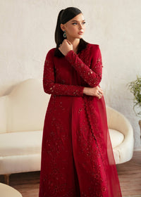 Aleysa maroon flared pants detail - Kanwal Malik luxury pret
