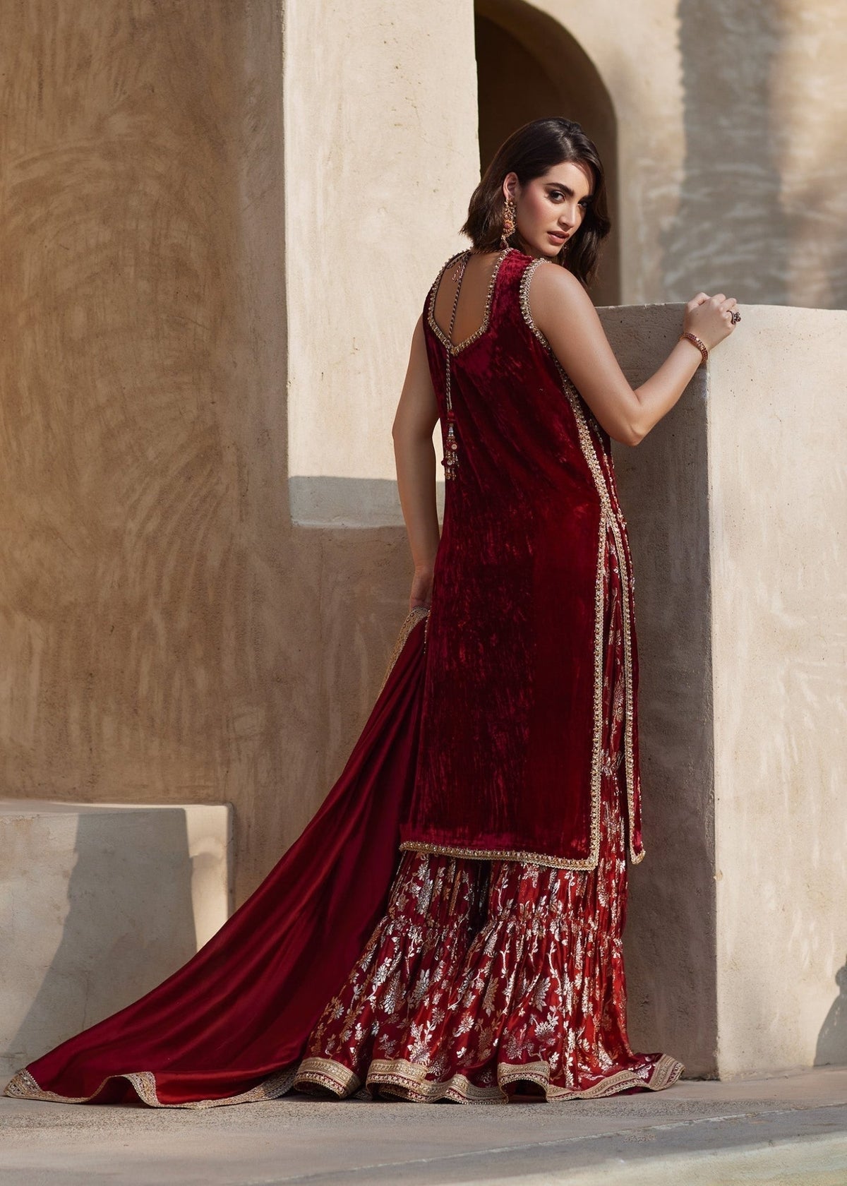 Aline maroon complete look - Kanwal Malik luxury pret