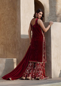 Aline maroon complete look - Kanwal Malik luxury pret