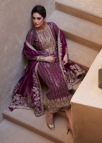 Amara light plum ensemble styled look - Kanwal Malik