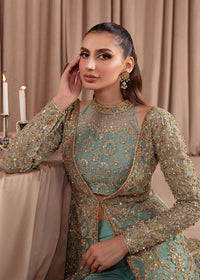 Aquamarine sky blue complete look - Kanwal Malik luxury pret