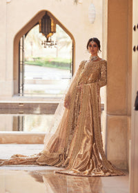 Arla luminous gold bridal back view - Kanwal Malik bridal couture