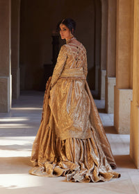 Arla luminous gold farshi gharara detail - Kanwal Malik bridal couture