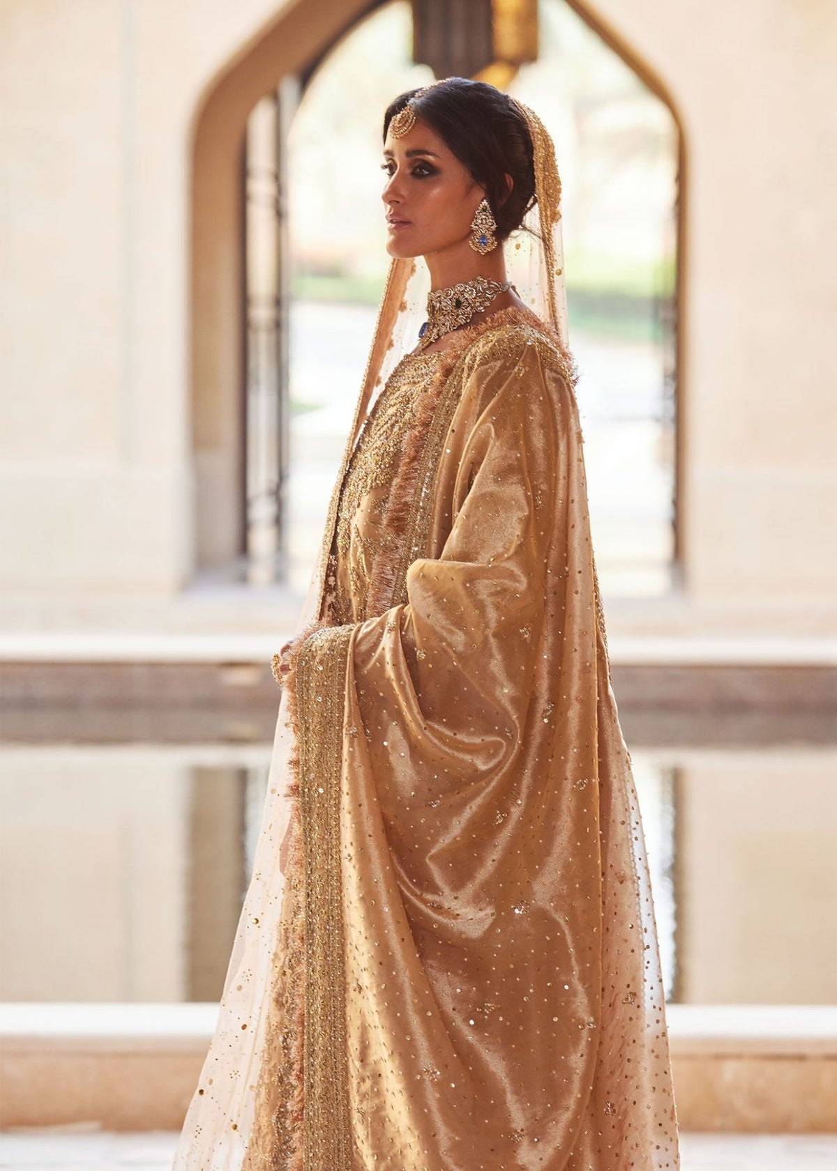 Arla luminous gold bridal styled look - Kanwal Malik bridal couture