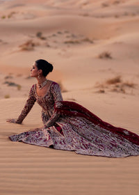 Arsia regal red bridal back view - Kanwal Malik bridal couture