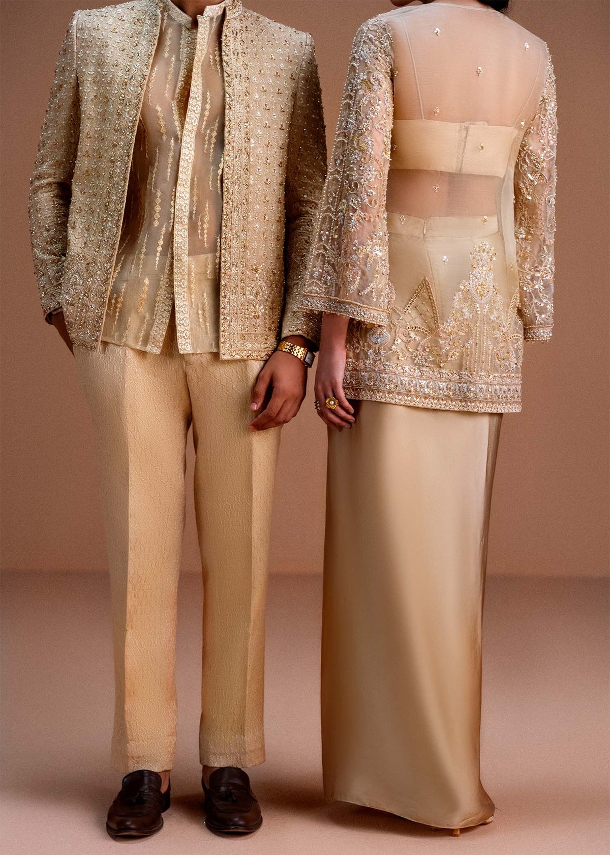 Aurelia honey nude festive styled look - Kanwal Malik luxury pret