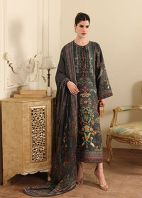 Ayra greyish black raw silk shirt front view - Kanwal Malik luxe silk