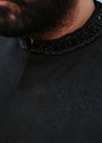 Azlan black complete look - Kanwal Malik menswear