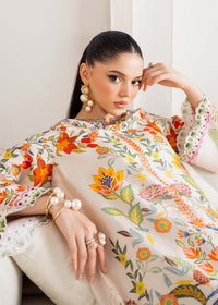 Celia off white kaftan full ensemble view - Kanwal Malik