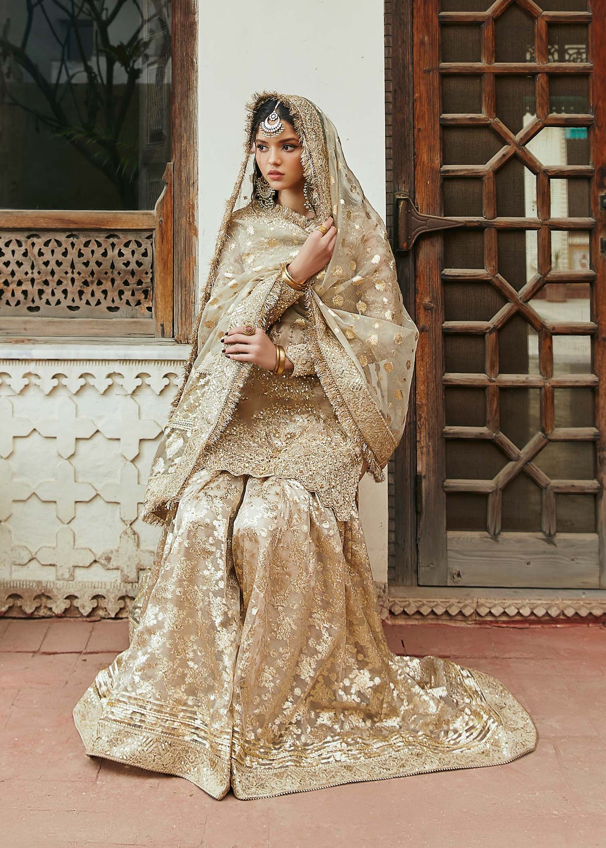Chaman gold badla dupatta detail - Kanwal Malik