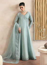 Daisy powder blue angrakha front view - Kanwal Malik luxury pret