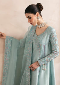 Daisy powder blue dupatta border detail - Kanwal Malik luxury pret