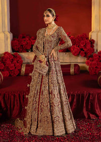 Divani red bridal back view - Kanwal Malik bridal couture