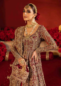 Divani red handcrafted embellishment detail - Kanwal Malik bridal couture