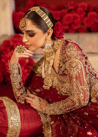 Divani red bridal styled look - Kanwal Malik bridal couture