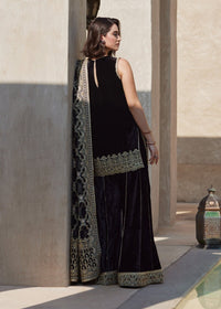 Elynor black velvet styled look - Kanwal Malik