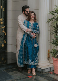 Fiya teal ensemble final look - Kanwal Malik