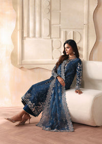 Fiya teal full ensemble view - Kanwal Malik