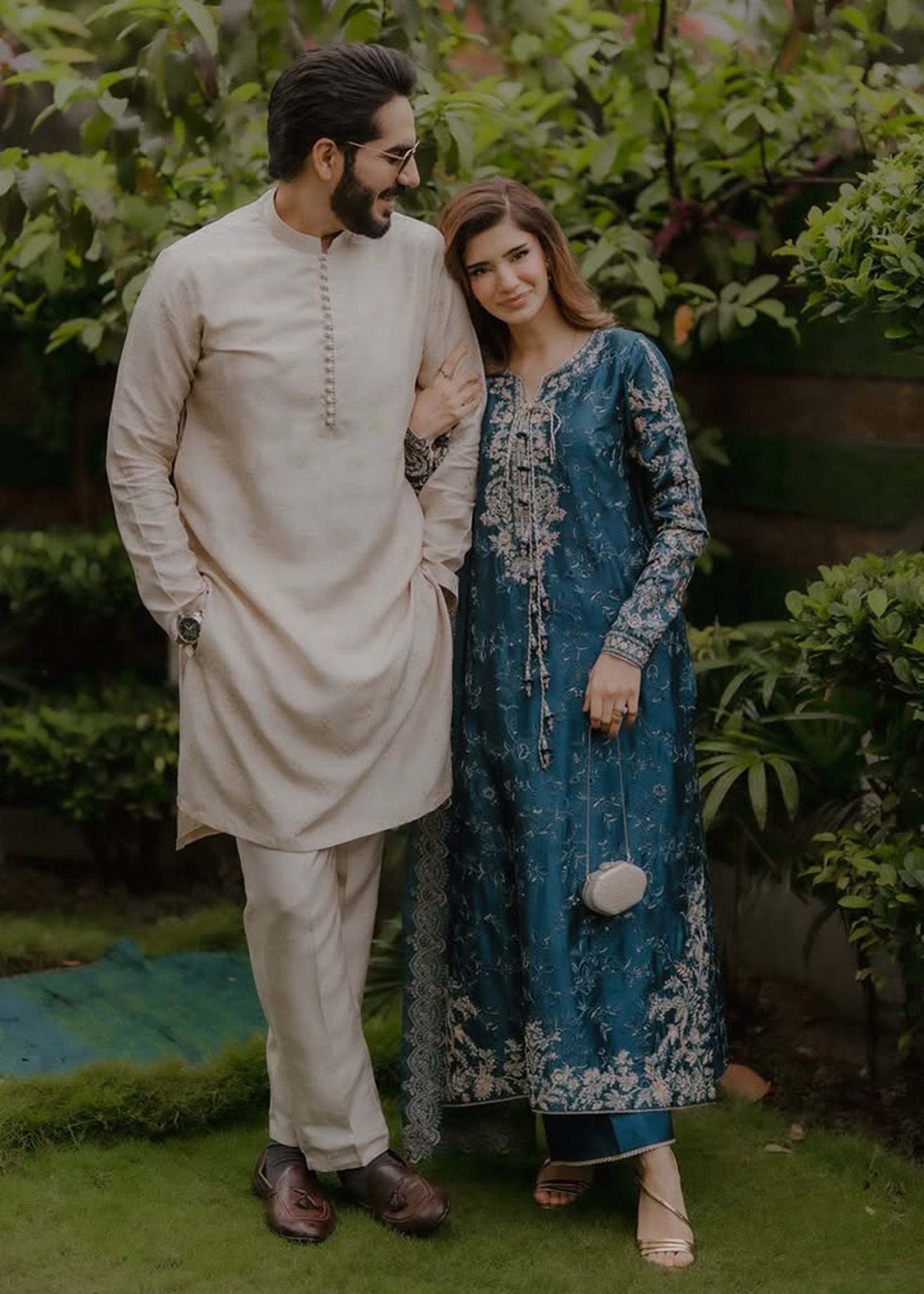 Fiya teal styled look - Kanwal Malik