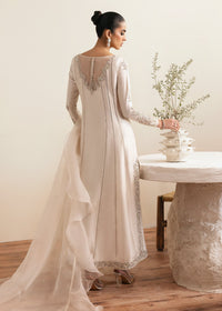 Freya ivory ruffled organza dupatta detail - Kanwal Malik