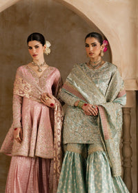 Gulrukh powder blue ensemble complete look - Kanwal Malik Pakistani luxury wear