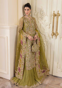 Halena olive green festive styled look - Kanwal Malik