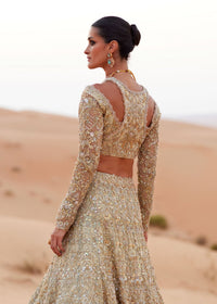 Haya nude bridal back view - Kanwal Malik bridal couture