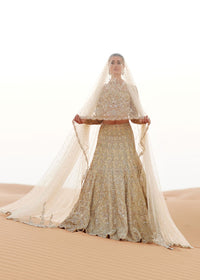 Haya nude veil dupatta detail - Kanwal Malik bridal couture
