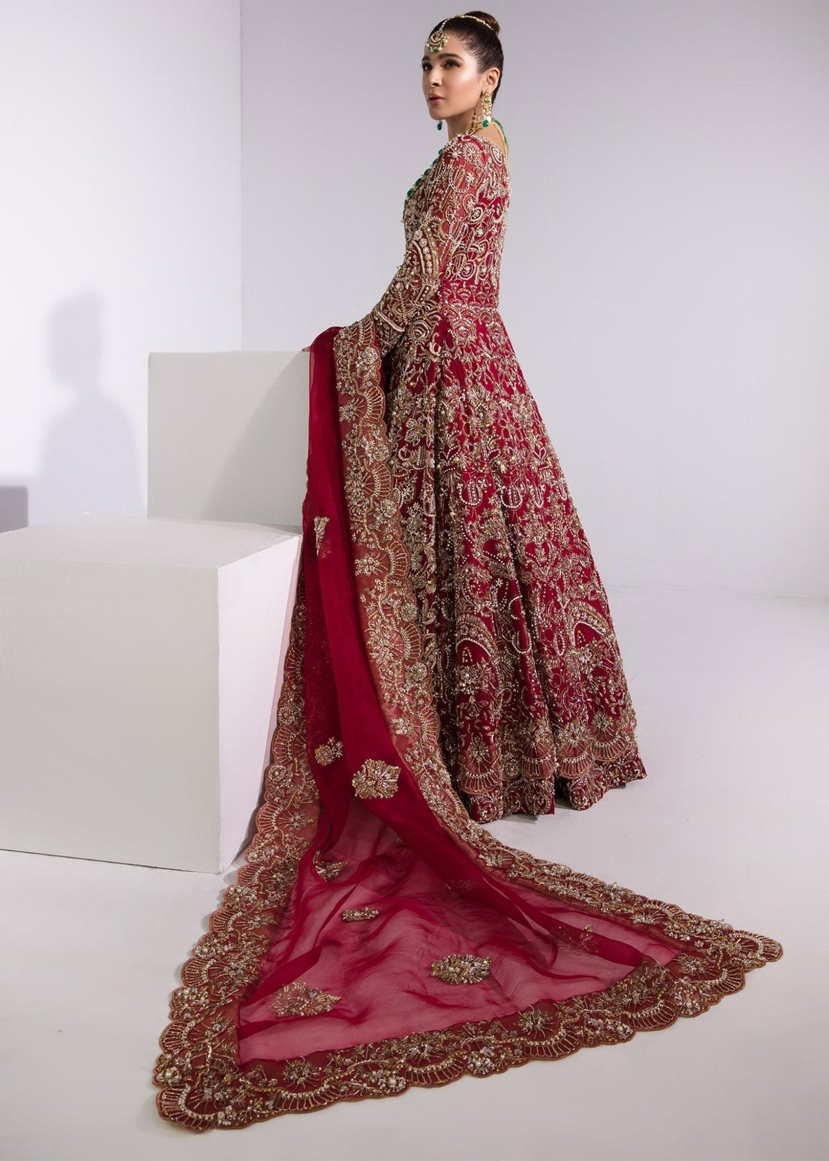 Hera red bridal complete look - Kanwal Malik bridal couture