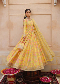 Hoorain zest yellow churidaar detail - Kanwal Malik