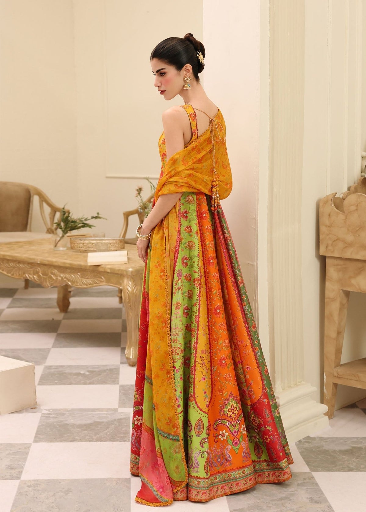 Inaya multi-color back view - Kanwal Malik