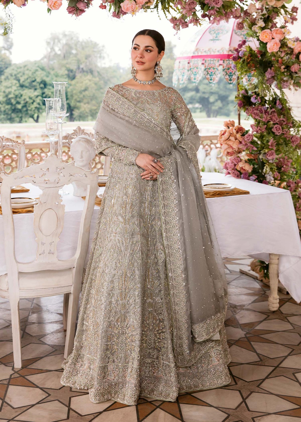 Ismat grey bridal complete look - Kanwal Malik bridal couture