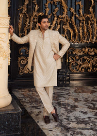 Izaar beige gold complete look - Kanwal Malik menswear