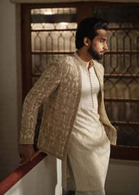 Jamal off white styled look - Kanwal Malik menswear