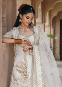 Jaya ivory organza dupatta detail - Kanwal Malik