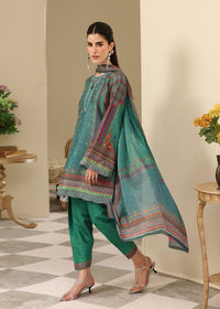 Jiana peacock green khari shalwar detail - Kanwal Malik