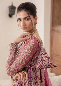 Kaira plum back view - Kanwal Malik luxury pret
