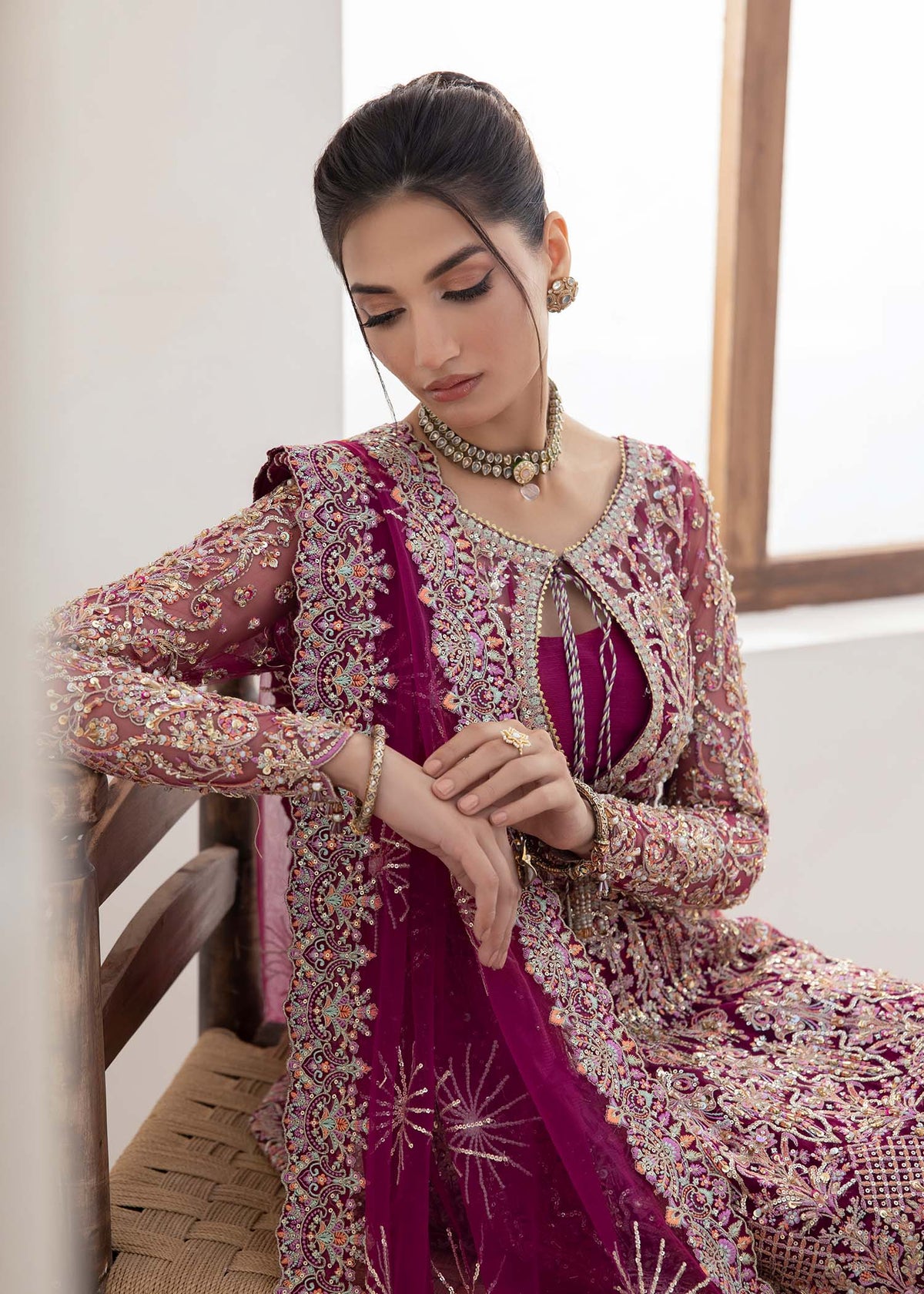 Kaira plum complete look - Kanwal Malik luxury pret